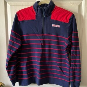 Vineyard Vines‎ Boys Shep Navy and Red Long Sleeve Pullover Size Large